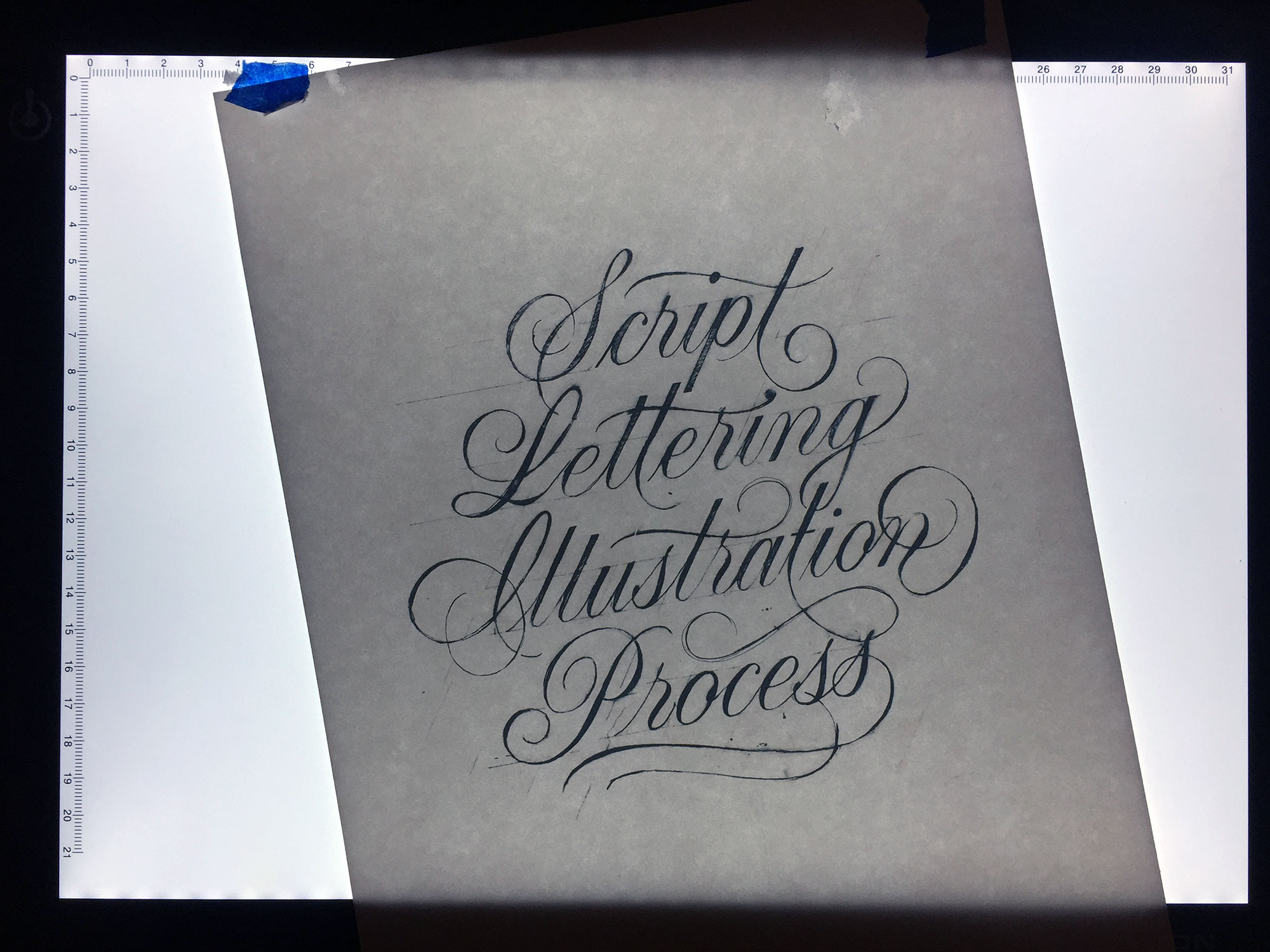 laser print of rough concept sketch