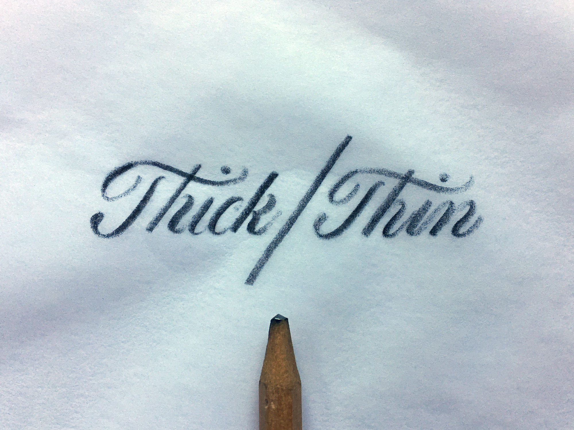 use a soft lead pencil for script lettering rough concept sketches