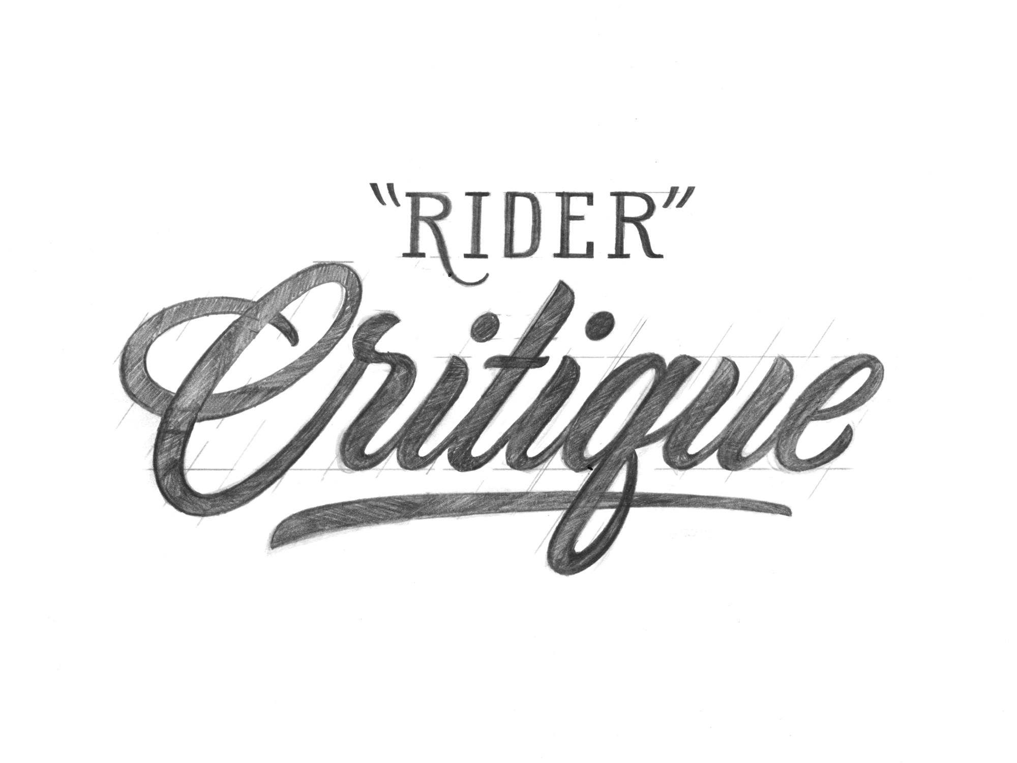 rider critique hand lettering critique and revision by pies brand