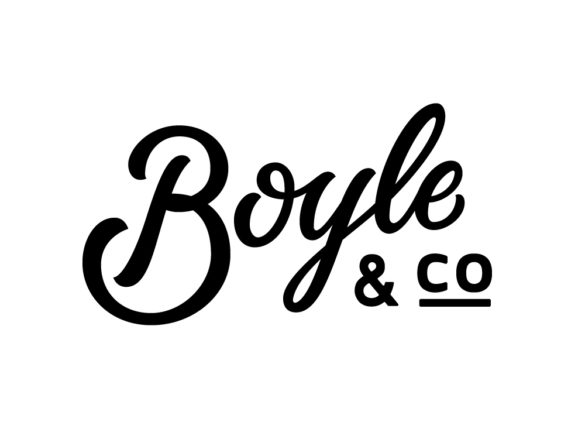 boyle and company script logo design by pies brand custom hand lettering and graphic design
