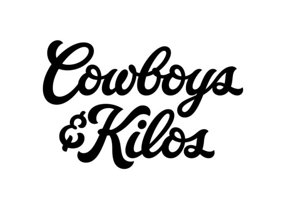 cowboys and kilos hand lettering logo design