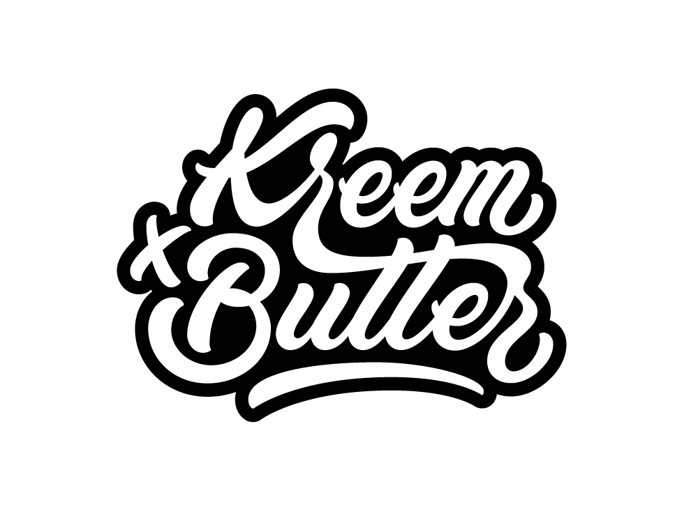 kreem and butter logo design for a barbershop