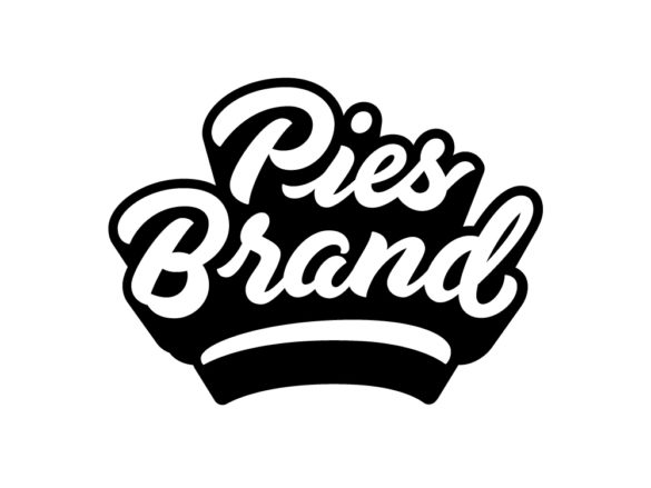 pies brand 3d custom hand lettering