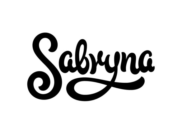 sabryna music llc hand lettering artist logo design