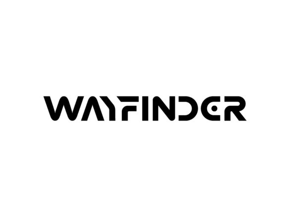 wayfinder logotype hand lettering design by pies brand